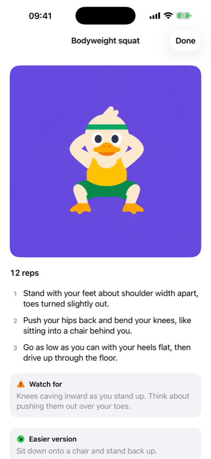 A movement explained: steps, what to watch for, and an easier version